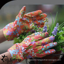 SRSAFETY flower print jersey gloves, knit wrist